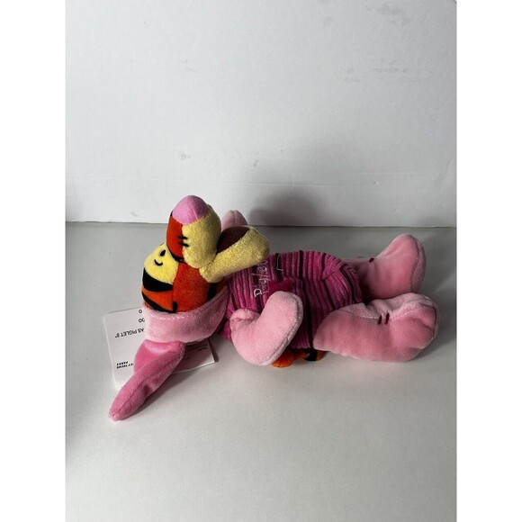 Disney 8" Tigger dressed as Piglet Mini Bean Bag Winnie the Pooh Pink Tiger - Picture 2 of 7